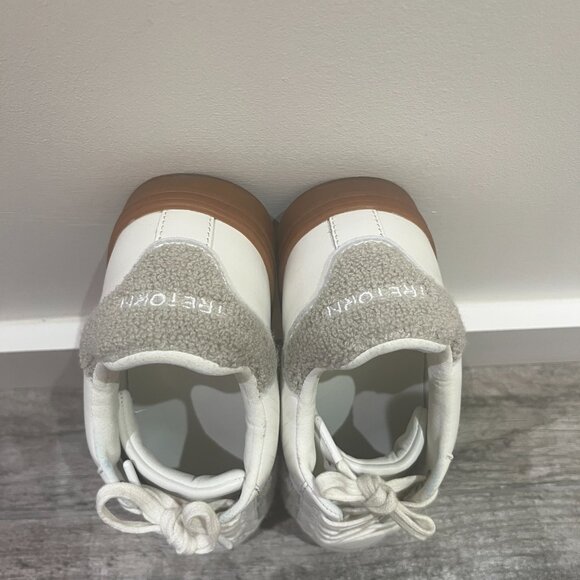 Tretorn Women Mixed Double Low Top Sneaker US Size 8 WHITE/ TAUPE - Picture 5 of 8